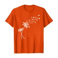 thumbnail image 1 of Nouveaux et Tendances T-Shirts Graphiques Uooqdmx pour Femmes, Hauts Floraux pour Femmes, Mode Plage pour Femmes, Mignons Col Rond Tournesol Graphique Décontracté Imprimé Tee Tops, Hauts de Printemps pour Femmes 2025, Orange TTG, 1 of 3