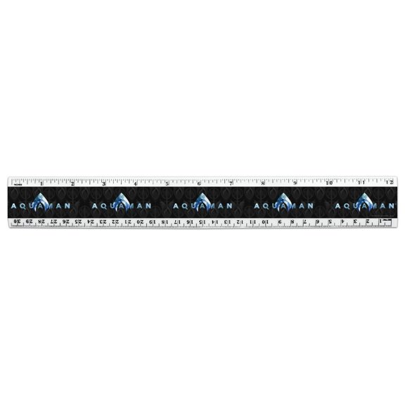 Aquaman Movie Logo 12 Inch Standard and Metric Plastic Ruler