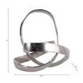 thumbnail image 5 of Decorative Aluminum Knot Sculpture for Home Decor - Modern Ornaments Figurine for Bathroom, Office, and Living Room - Stylish Shelf Accent, Coffee Table Decor, or Any Room Display - 11", Silver, 5 of 14