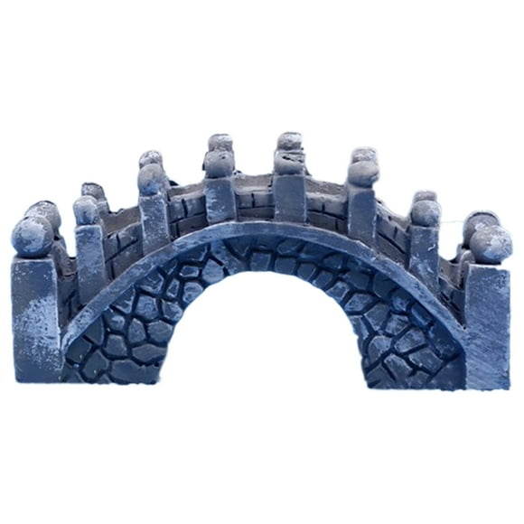 Miangastore Jiangnan Bridge Miniature Gardening Landscape Micro DIY Bonsai Terrarium Crafts Desk Ornaments Accessories (Grey)