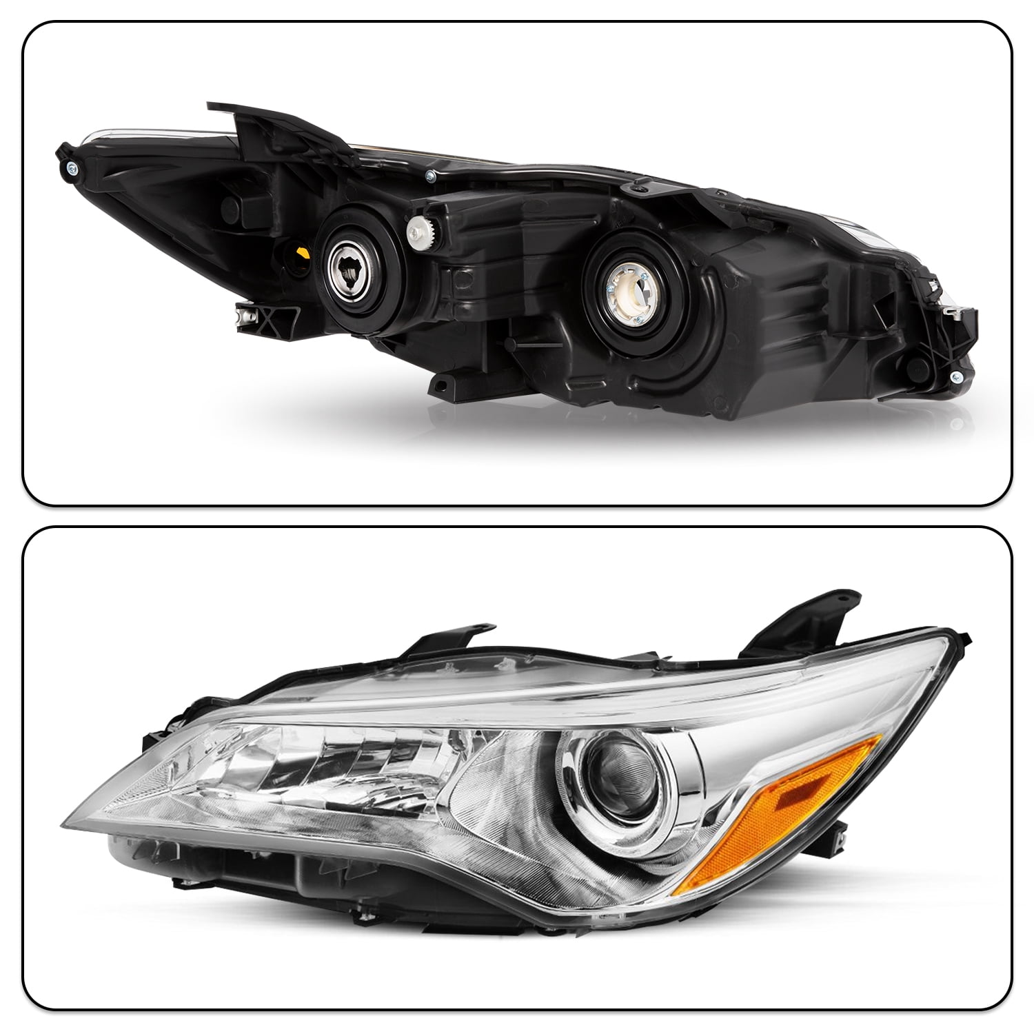 For 2015 2016 2017 Toyota Camry Projector Headlights Assembly Pair