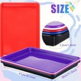 thumbnail image 3 of 10 Pcs Flat Storage Organizer Tray Bin Letter Size Paper Tray for Classroom Plastic Stackable File Organizer for School Office Teacher Book Organization(Simple Color,16.14 x 11.81 x 1.38 Inch), 3 of 13