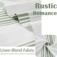 thumbnail image 5 of Striped Linen Valance Curtain 16 Inch Vertical Striped Valance for Kitchen Bathroom Light Filtering Window Treatment Rod Pocket Farmhouse Rustic Semi Sheer Short Window Curtain 1 Panel Green, 5 of 8