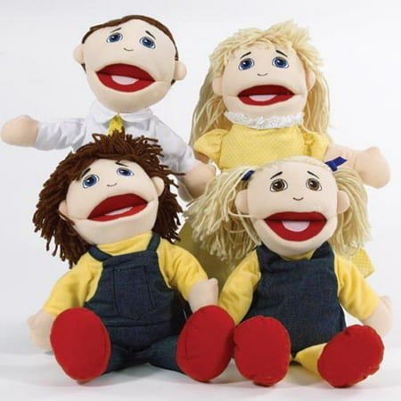 - Caucasian Family Puppet Set