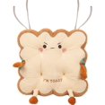 thumbnail image 1 of Ubiuo 21.6 Creative Toast Chair Cushion Memory Foam Pads With Ties Honeycomb Pattern Slip Non Skid Rubber,soft Comfort Bread Shape Plush Pillow Pet Ma, 1 of 4