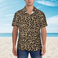 thumbnail image 2 of Susaid Leopard Print-1 Print Short Sleeve Shirts Button Down Casual Shirts Summer Beach Aloha Button Down Short Sleeve for Men ,XX-Large, 2 of 7
