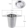 thumbnail image 3 of 2PCS Tea Filter Fine Hole Stainless Steel Tea Infuser Tea Strainer with Two Tabs and Lid for Mug Cup Teapot- 6cm x 7.5cm, 3 of 5