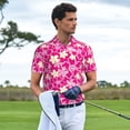 thumbnail image 3 of Fotbe Vintage Flowers Camiseta Polo de Golf para Hombre con Estampado – Camisa Deportiva Transpirable con Cuello Abotonado-X-Large, 3 of 6