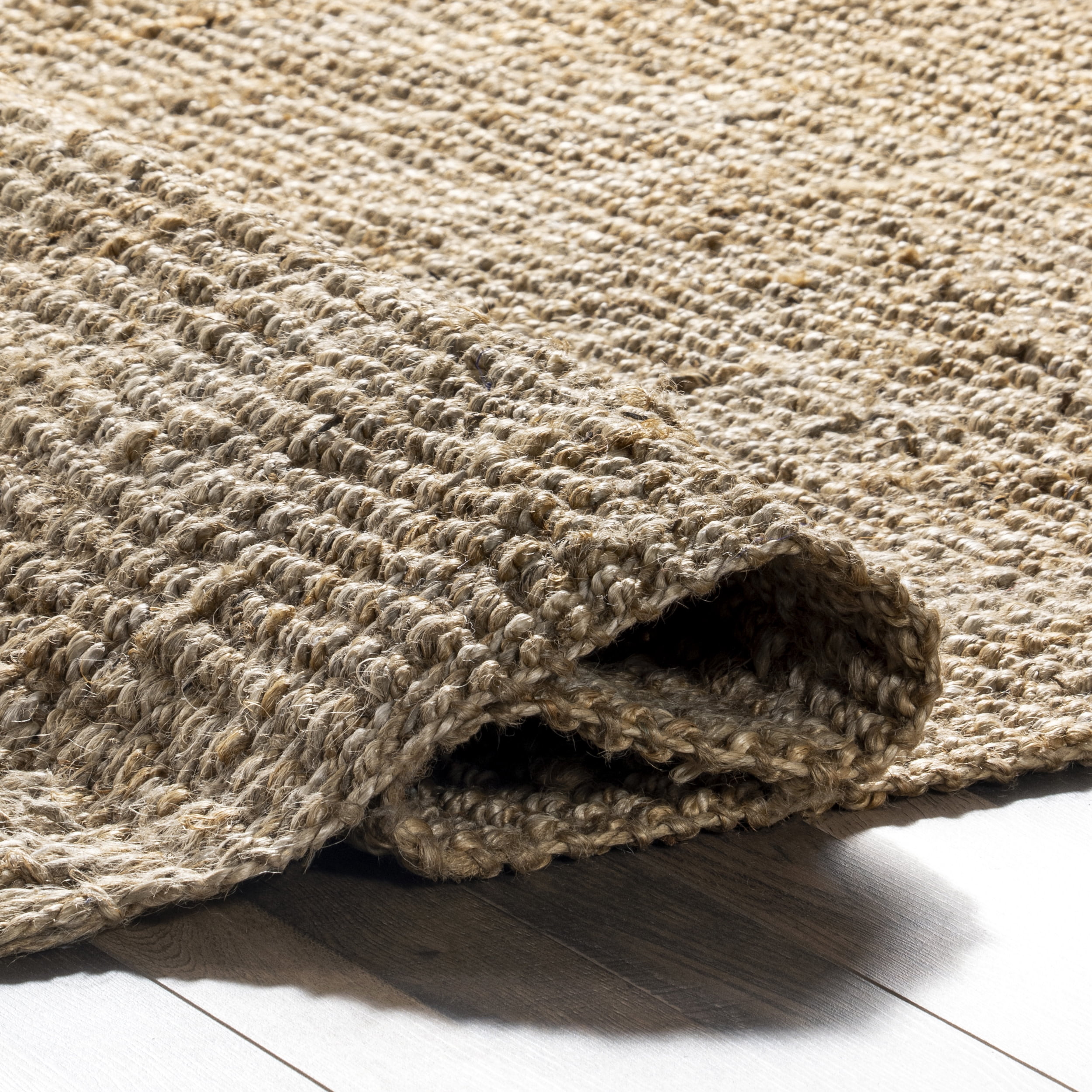 nuLOOM Daniela Chunky Jute Natural 4' x 6' Farmhouse Area Rug