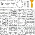 thumbnail image 2 of PVC 12 Sheets European Lace Rub on Transfers for Crafts 12 Styles Swirls Borders Decals PVC Stickers Rub on Decals for Home Window Furniture Wood DIY Craft, 2 of 8