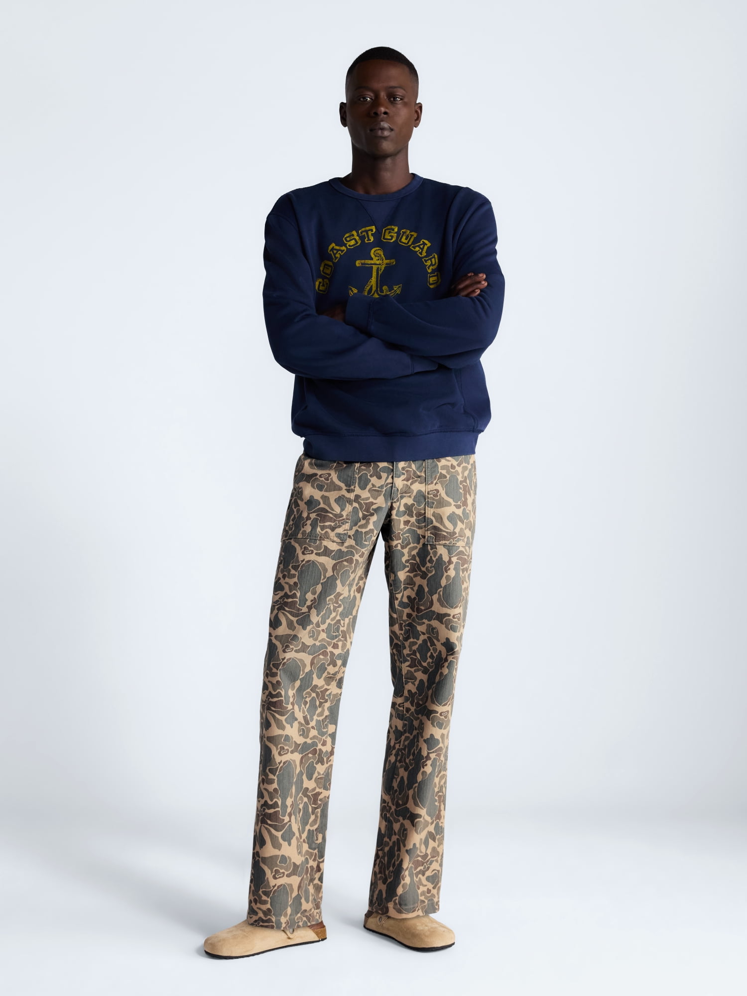 Free Assembly Men's Cotton Camo Utility Pants, Waist Sizes 30-38