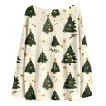 thumbnail image 3 of Girls Loose Long Sleeve Crew Neck Knit Sweater Christmas Tree Graphic For Fall Winter Daily Layering Wear, 3 of 4