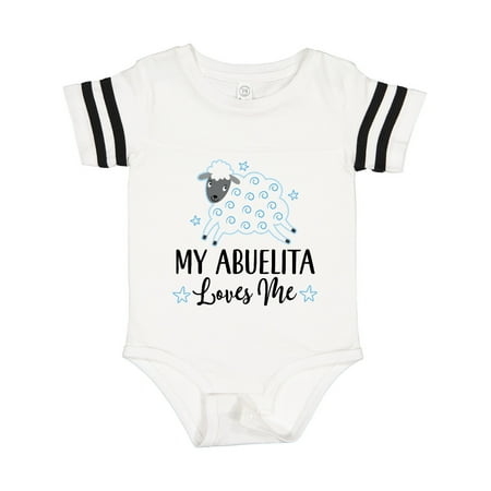 

Inktastic Abuelita Loves Me Baby Lamb Gift Baby Boy or Baby Girl Bodysuit