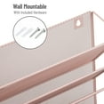 thumbnail image 5 of Mind Reader 5-Tier Vertical File Storage, Desktop Organizer, Wall Mount, Office, Metal, Pink, 5 of 9
