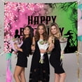 thumbnail image 4 of Witch Birthday Backdrop - Fantasy Bday Banner, Movie Party Decor, Magical Bday Bunting, Green and Pink Birthday Party Decorations  8x6 ft, 4 of 4