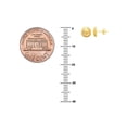 thumbnail image 4 of Ritastephens 14k Gold Simulated Half Ball 5 mm Stud Earrings, Yellow Gold, Includes Gift Box, 4 of 4