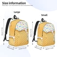 thumbnail image 4 of Balery White Ice Cream Vintage Canvas Backpack for Men and Women - Large Capacity, Durable Travel Laptop Bag for School, Work, Hiking, and Outdoor Activities, 4 of 7