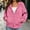 Pink, variant on Sevevn Women's Zip Drawstring Hooded Pocket Solid Color Fleece Jacket