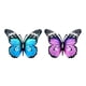 thumbnail image 1 of 2 piezas de Escultura colgante de mariposa Gloria adorno artesanal de hierro decoración decorativa de pared de Metal azul y violeta, 1 of 9