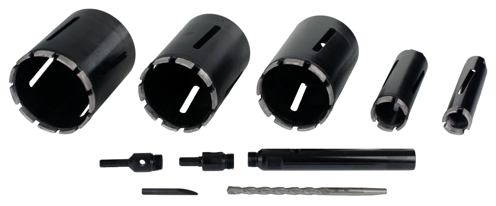 Steel Dragon Tools® 5Piece 1.5" to 5" Dry Diamond Core Drill Bit Kit