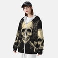 thumbnail image 3 of Fotbe Gothic Winged Skull Chaqueta con Protección Solar UPF 50+ para Hombre y Mujer, Camisa con Capucha y Bolsillos-Large, 3 of 7