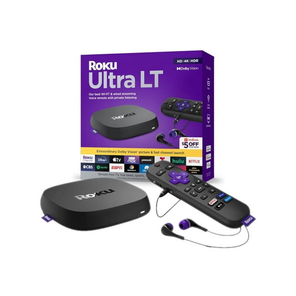 Roku Ultra LT (2022) Reproductor Streaming HD/4K/HDR Dolby Vision 4801RW