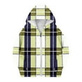 thumbnail image 5 of Ugoldhm Girls Plaid Coats Zip Up Hooded Sweatshirts Loose Fit Comfy Casual Jacket Sizes 4-15 Years, 5 of 5