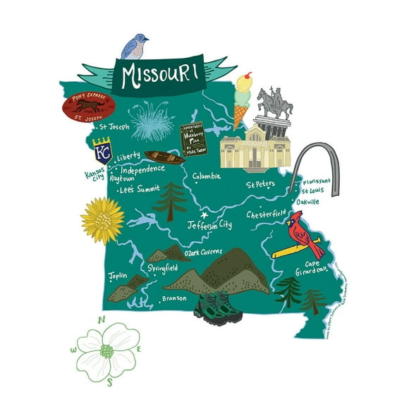 Allport Editions Bonjour : Serviette de Cuisine Missouri - Serviette de Cuisine 100 % Coton