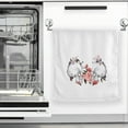 thumbnail image 3 of GZHJMY Floral Sugar Skull Hand Towels White Bath Towels Soft Absorbent 100% Combed Ring Spun Cotton Bathroom Towel Kitchen Dishwashing Towels Hotel Spa Towels 16 x 30 inches, 3 of 7