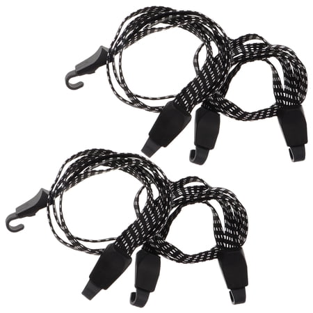 FENGGUIQU 4Pcs Multi Color Bike Cargo Bungee Net with High Elasticity for Secure Luggage and Motorcycle Use
