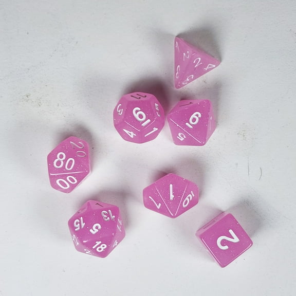 Gaming Dice (Sparkling Glitter Pink)