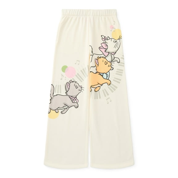 Disney's Aristocats Marie Girls Open Bottom Fleece Jogger Pants, Sizes 4-16
