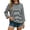 Black, variant on Women’S Classic Striped Crew Neck 3/4 Sleeve T-Shirt, Loose Fit Casual Daily Top with Contrast Neck Trim, Soft Stretchy Breathable Polyester Fabric, 1pc, Sizes S M L XL XXL