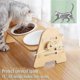 thumbnail image 3 of Pet Bowl For Cats And Small Dogs Puppy Cat Dog Food Water Bowl Wooden Stand Feeder Raised Ceramic Dish Pet Products Supplies, 3 of 4