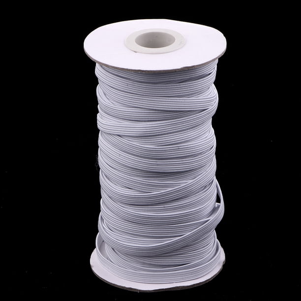 1 rollo de cordón elástico, banda de costura elástica plana para ropa, pantalones, costura, blanco Hugo Costura con banda elástica