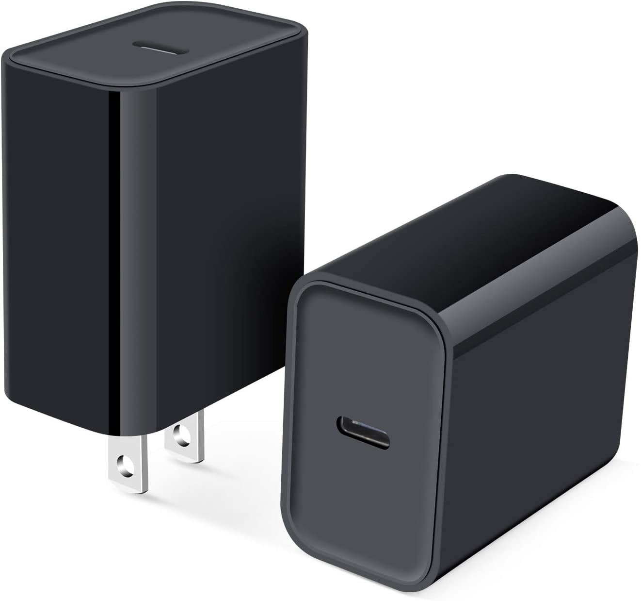 USB C Wall Charger, 2Pack 18W PD Fast Charging Block Brick Box Type C