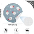 thumbnail image 4 of GZHJMY Christmas Santa Claus Round Placemats Set of 6, Non-Slip PVC Table Mats Washable Heat Resistant Place Mats for Kitchen Dining Table Christmas Home Decor, 15.4 Inch Table Mat, 4 of 7