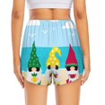 thumbnail image 3 of Picia Gnomes On The Beach Pattern Women's 2 in 1 Athletic Running Shorts High Waisted Workout Casual Gym Sweat Shorts with Comfy Liner Zipper Pockets-Small, 3 of 9