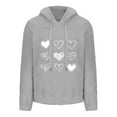 thumbnail image 5 of Aboser Womens Sherpa Lined Flannel Hoodie Fuzzy Fleece Sweatshirt Trendy Heart Graphic Shirts Winter 2026 Warm Plush Pullover Tops Loose Casual Hoodies with Pockets, 5 of 7