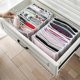 thumbnail image 4 of Organizador de cajones para jeans, cajón de ropa lavable y plegable, caja de almacenamiento con compartimentos transpirables para jeans, camisetas, pantalones, suéteres (blanco, 2, 4 of 5