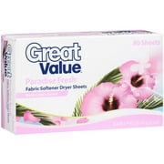 Great Value Dryer Sheets, Paradise Fresh, 80 Count