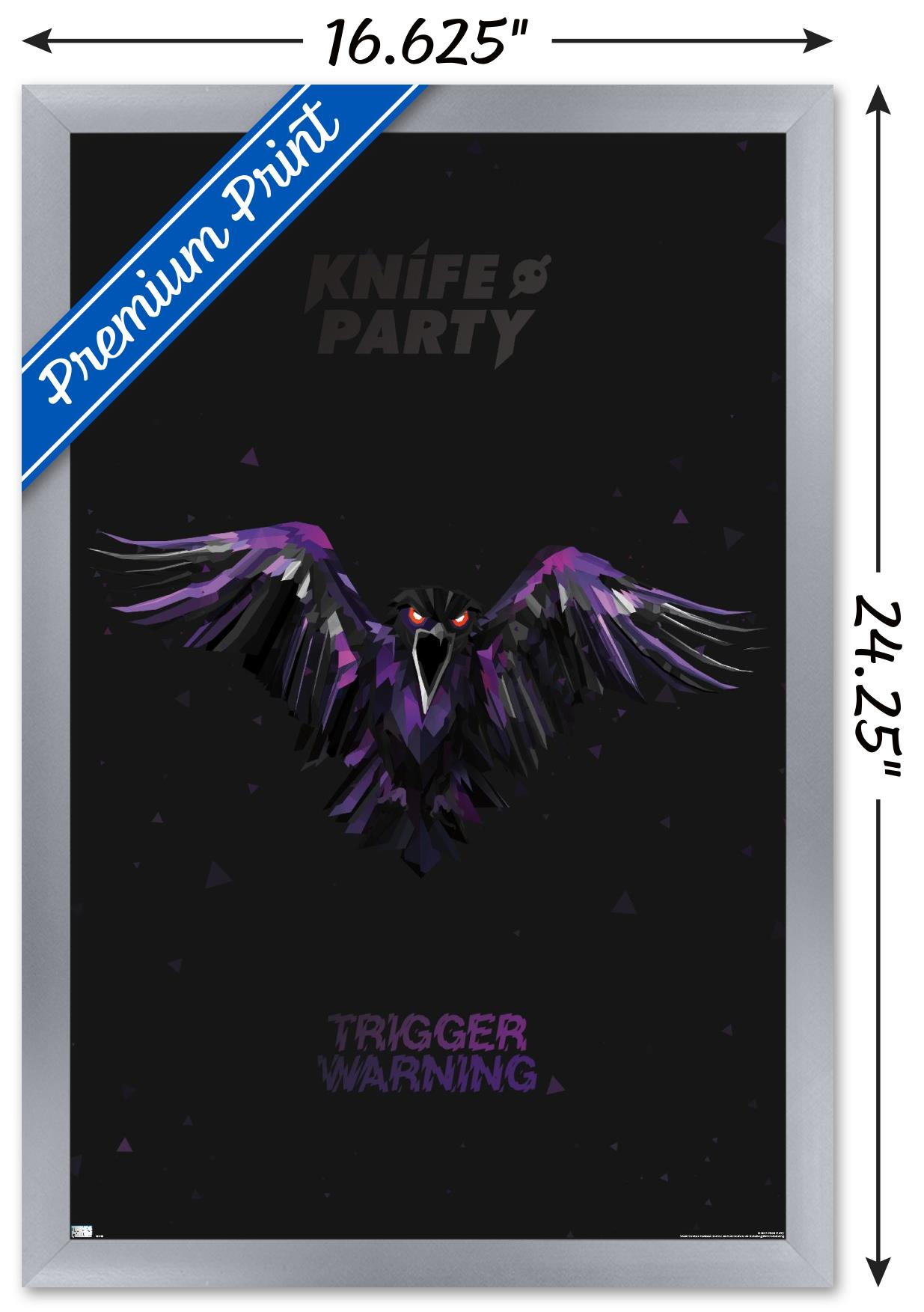 Knife Party - Crow Wall Poster, 14.725" x 22.375", Framed
