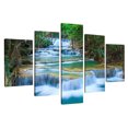 thumbnail image 1 of Arte decorativo moderno para sala de estar, pintura con núcleo de árboles, cascada, lienzo decorativo, pinturas al óleo 5 piezas Sweethay JJ22269-00, 1 of 6