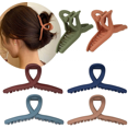 thumbnail image 1 of Rush Hair Claw Clip 6 Color Hair Jaw Clamp Clips 4.3 Inch Nonslip Hair Claw Strong Hold Matte Butterfly Clip Clamp Hair Styling Accessories for Women Girls Thin Thick Fine Hair S2307, 1 of 5