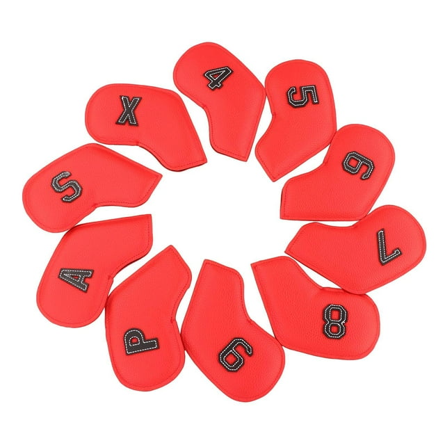 10 Pcs Housse de Protection 4,5,6,7,8,9,P, Accessoires Rouge