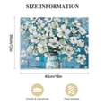 thumbnail image 3 of JRXY  Bathroom Wall Decor - Blue Flower Picture Artwork for Walls -  Blue and White Floral Wall Art for Office Bedroom Canvas Wall Art pattern1, 3 of 6
