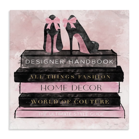 Stupell Industries All Things Fashion Book Stack Canvas Wall Art, design by Natalie Carpentieri