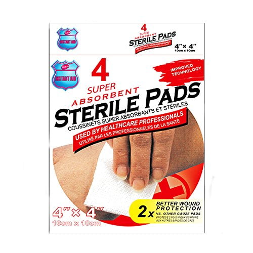Instant Aid- Super Absorbent Sterile Pads (4 In 1 Pack) (Pack of 3) By Purest