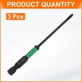thumbnail image 3 of 3pcs #1 Impact Phillips Screwdriver Bit PH1 1/4" Hex Shank 4" (100mm) Long 0.1" Rod Magnetic Cross Head Drill Bits S2 Steel Industrial Screw Driver for Impact Power Drivers, 3 of 7