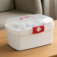 thumbnail image 2 of Household Medicine Box Plastic Household Medicine Storage Box Large Capacity Practical Emergency Medical Box, 2 of 5